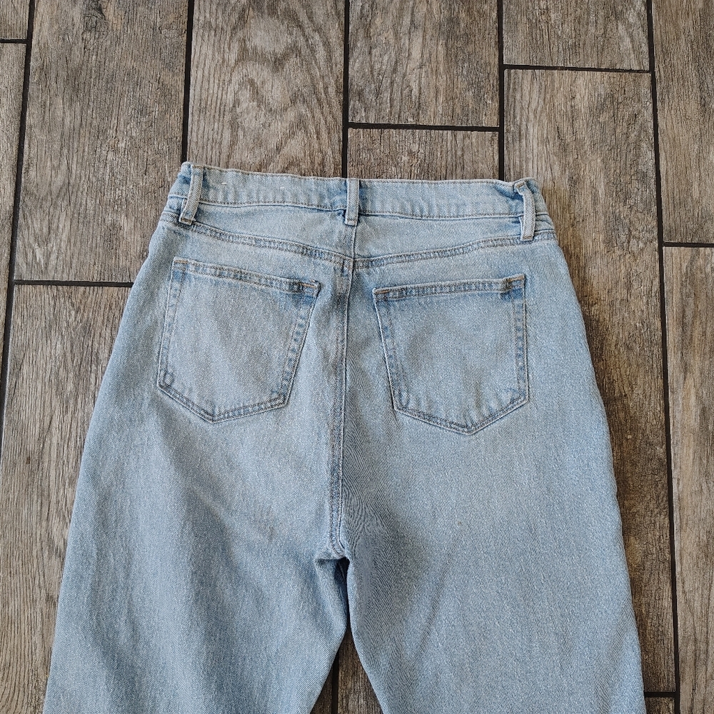 Loft Cuffed Wide Leg Denim Lightwash Jeans - Picture 7 of 15